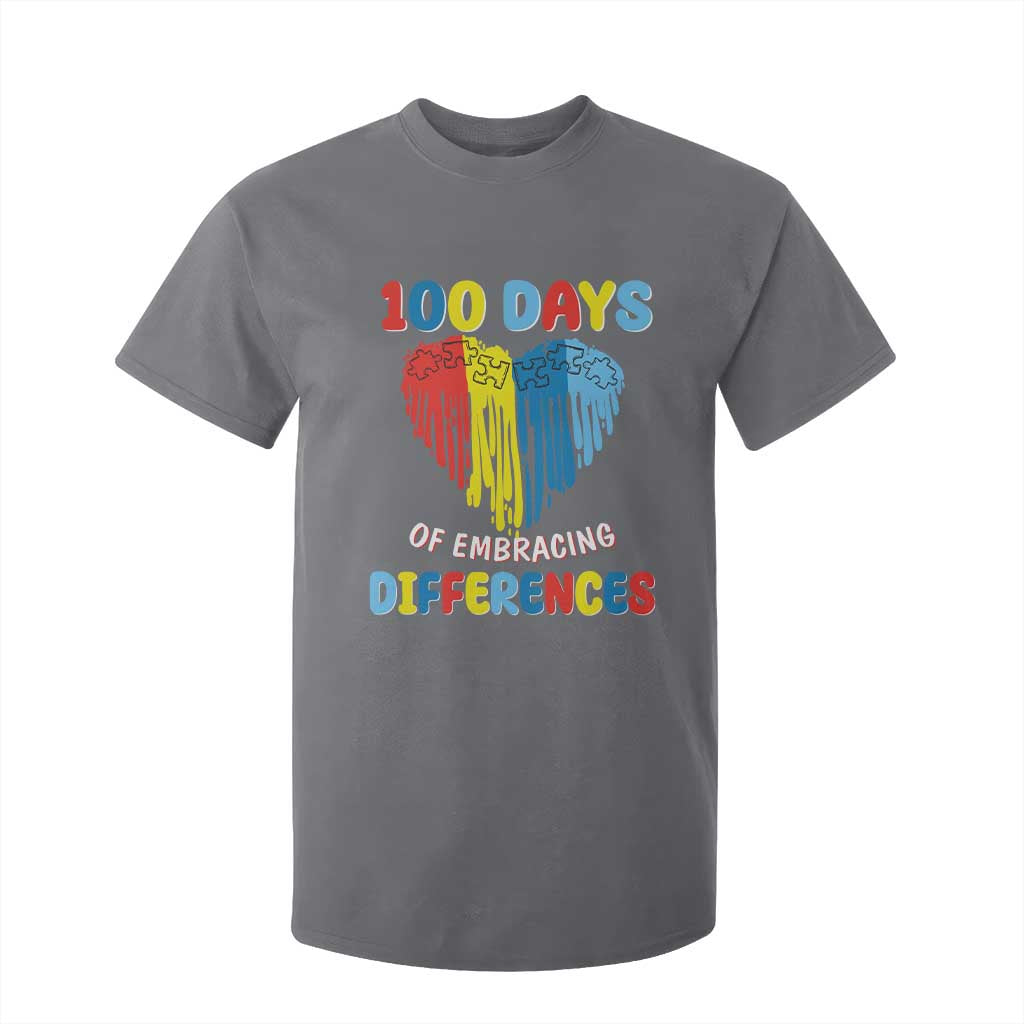 100 Days of School IEP T Shirt For Kid Embrace Differences Neurodiversity Autism ADHD