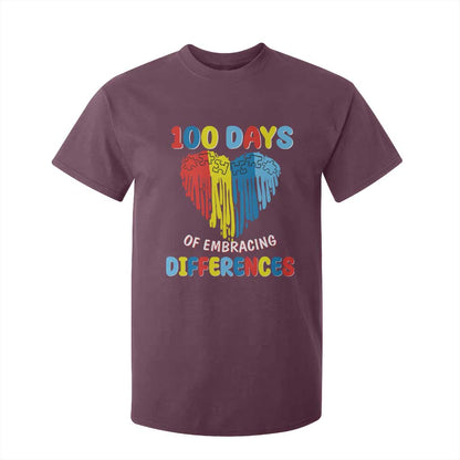 100 Days of School IEP T Shirt For Kid Embrace Differences Neurodiversity Autism ADHD