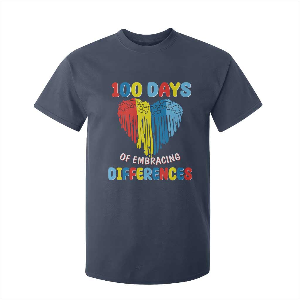100 Days of School IEP T Shirt For Kid Embrace Differences Neurodiversity Autism ADHD