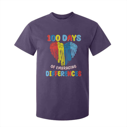 100 Days of School IEP T Shirt For Kid Embrace Differences Neurodiversity Autism ADHD