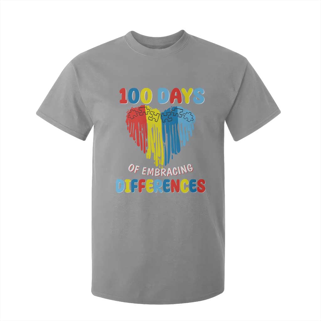 100 Days of School IEP T Shirt For Kid Embrace Differences Neurodiversity Autism ADHD