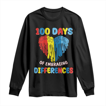 100 Days of School IEP Long Sleeve Shirt Embrace Differences Neurodiversity Autism ADHD
