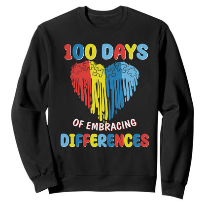 100 Days of School IEP Sweatshirt Embrace Differences Neurodiversity Autism ADHD