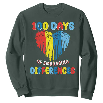 100 Days of School IEP Sweatshirt Embrace Differences Neurodiversity Autism ADHD