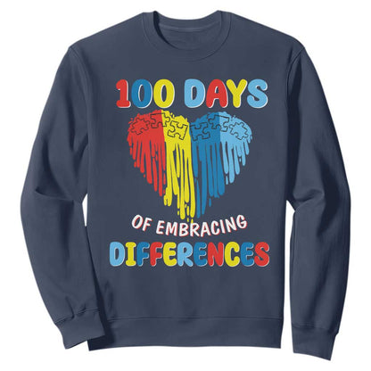 100 Days of School IEP Sweatshirt Embrace Differences Neurodiversity Autism ADHD
