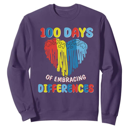 100 Days of School IEP Sweatshirt Embrace Differences Neurodiversity Autism ADHD