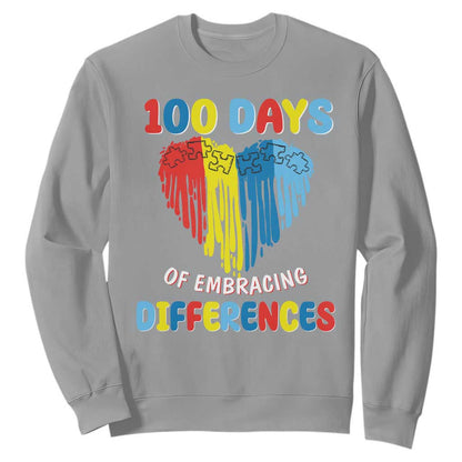 100 Days of School IEP Sweatshirt Embrace Differences Neurodiversity Autism ADHD
