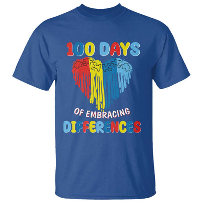 100 Days of School IEP T Shirt Embrace Differences Neurodiversity Autism ADHD