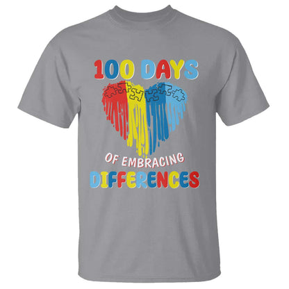 100 Days of School IEP T Shirt Embrace Differences Neurodiversity Autism ADHD