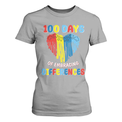 100 Days of School IEP T Shirt For Women Embrace Differences Neurodiversity Autism ADHD