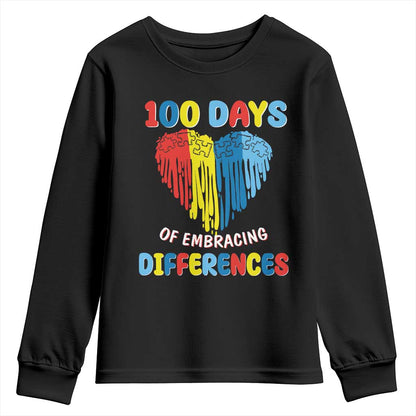 100 Days of School IEP Youth Sweatshirt Embrace Differences Neurodiversity Autism ADHD