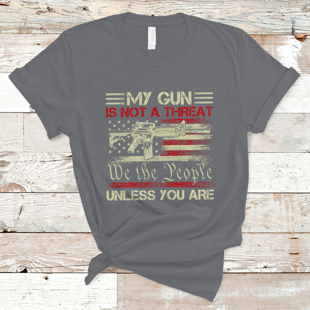funny-gun-t-shirt-political-gun-rights-my-gun-is-not-a-threat-unless-you-are-rifle-american-flag-ts02