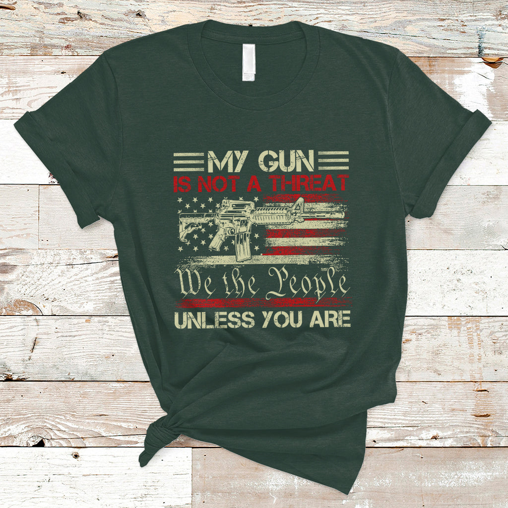 funny-gun-t-shirt-political-gun-rights-my-gun-is-not-a-threat-unless-you-are-rifle-american-flag-ts02