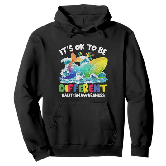Autism Acceptance Autistic Whale Hoodie It's Ok To Be Different Support Squad Mental Health