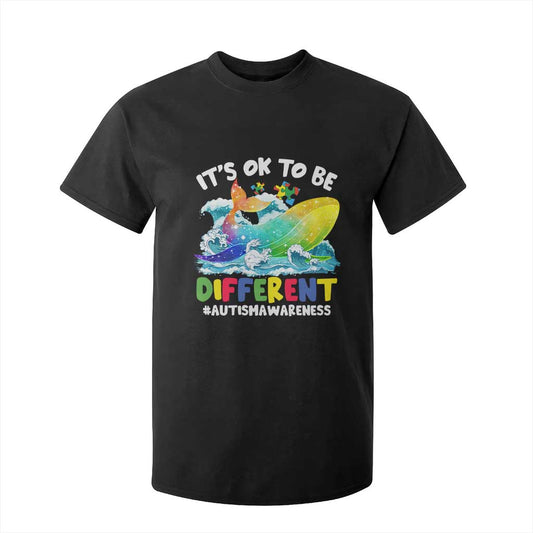 Autism Acceptance Autistic Whale T Shirt For Kid It's Ok To Be Different Support Squad Mental Health