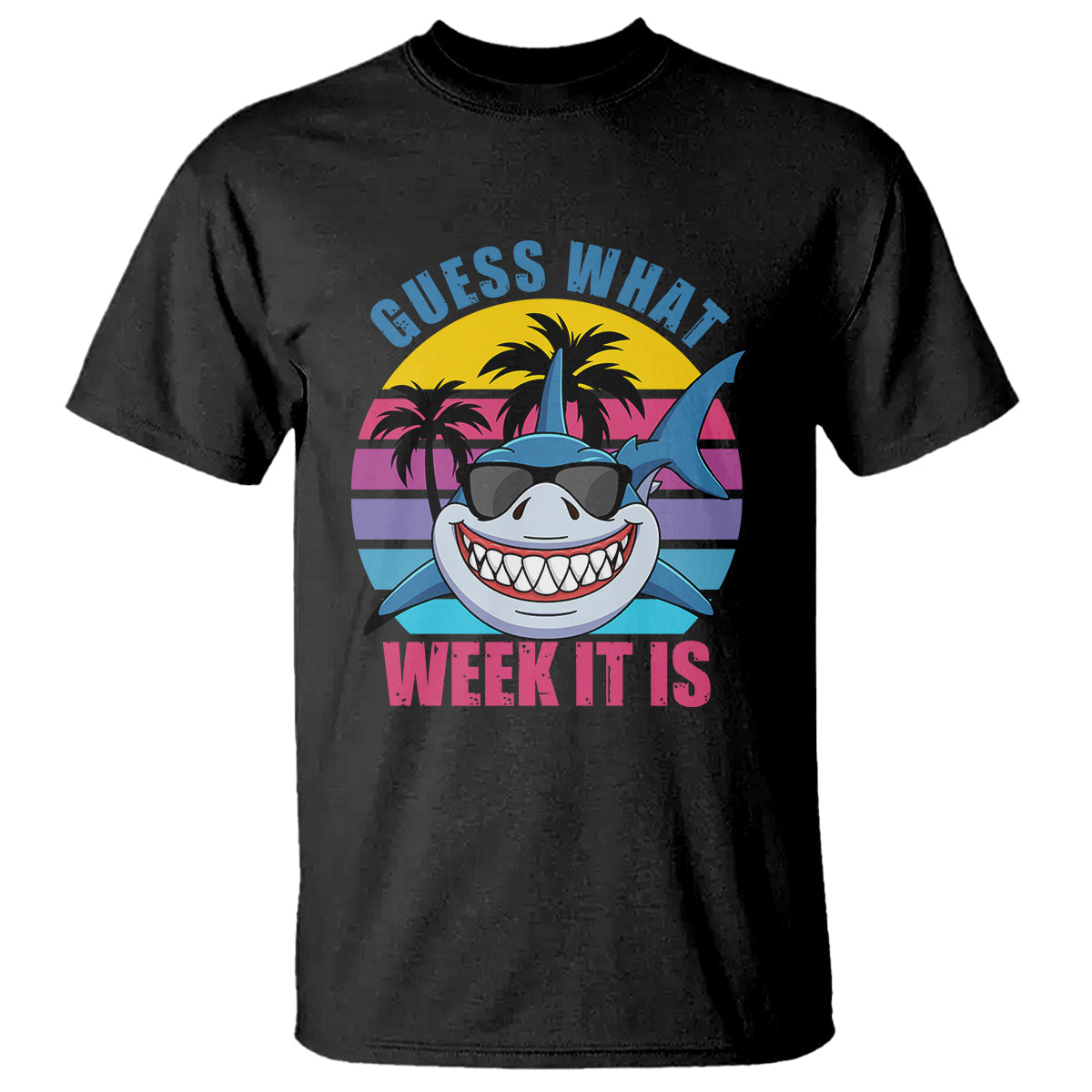 shark-week-t-shirt-guess-what-week-it-is-funny-shark-lover-summer-beach-retro
