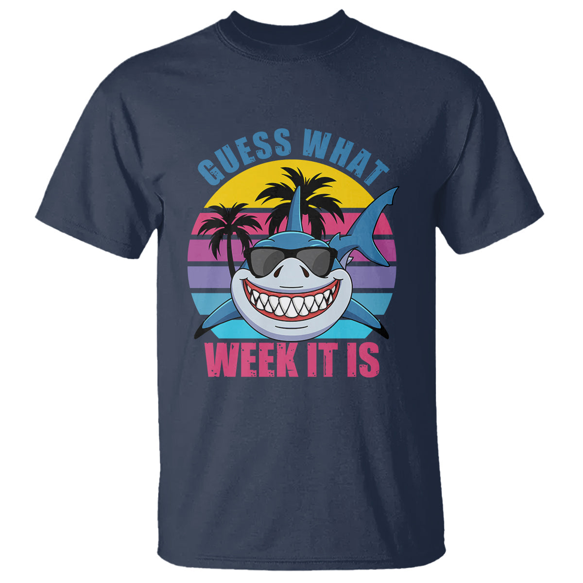 shark-week-t-shirt-guess-what-week-it-is-funny-shark-lover-summer-beach-retro