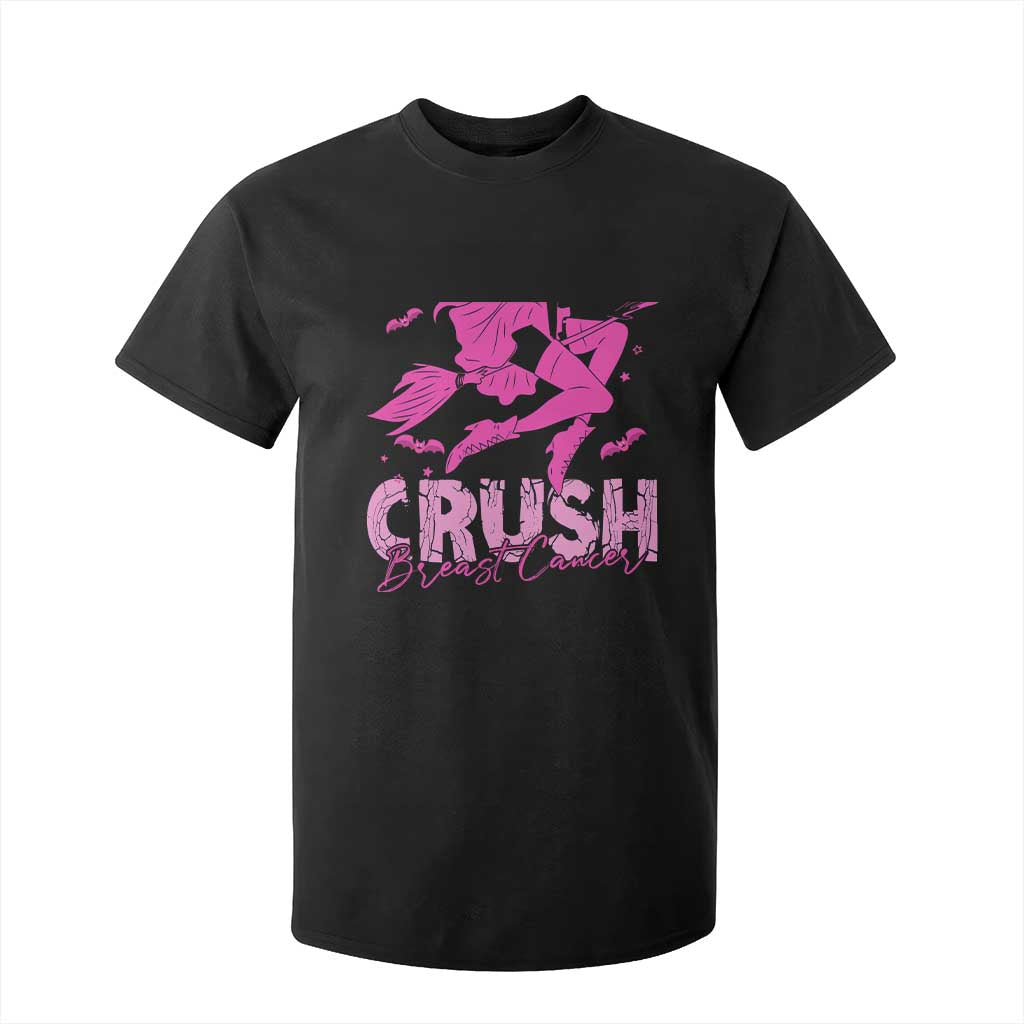 Breast Cancer Witch T Shirt For Kid Crush Pink Ribbon Halloween