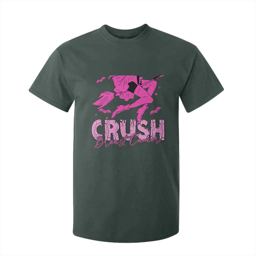 Breast Cancer Witch T Shirt For Kid Crush Pink Ribbon Halloween