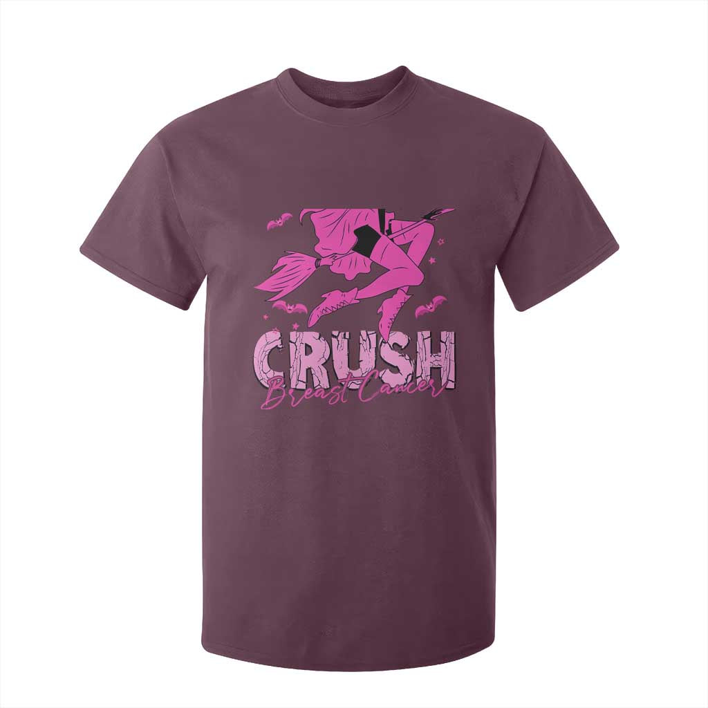 Breast Cancer Witch T Shirt For Kid Crush Pink Ribbon Halloween