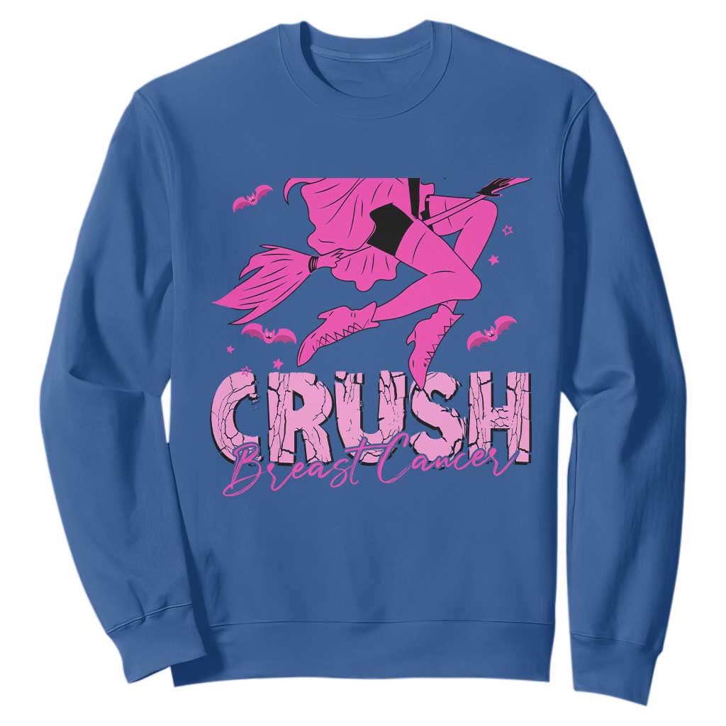 Breast Cancer Witch Sweatshirt Crush Pink Ribbon Halloween
