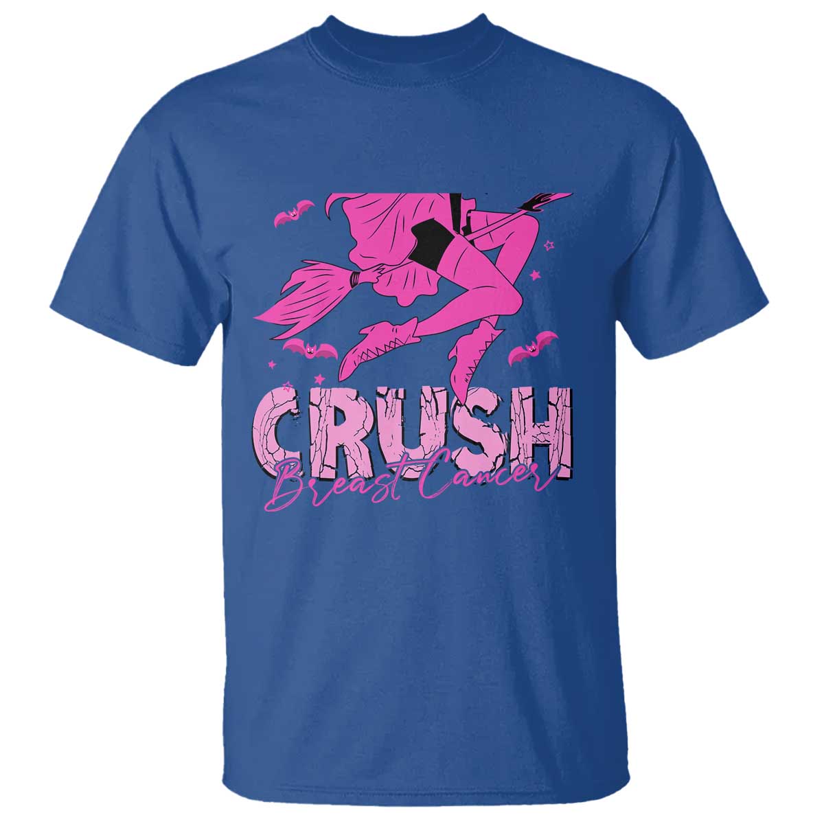 Breast Cancer Witch T Shirt Crush Pink Ribbon Halloween