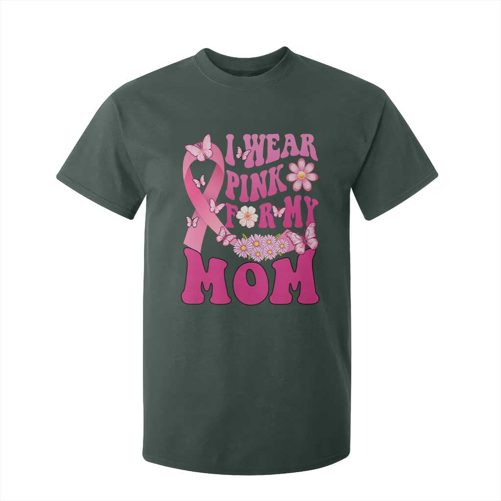 Breast Cancer Warrior Support Mama T Shirt For Kid I Wear Pink For My Mom Fighter