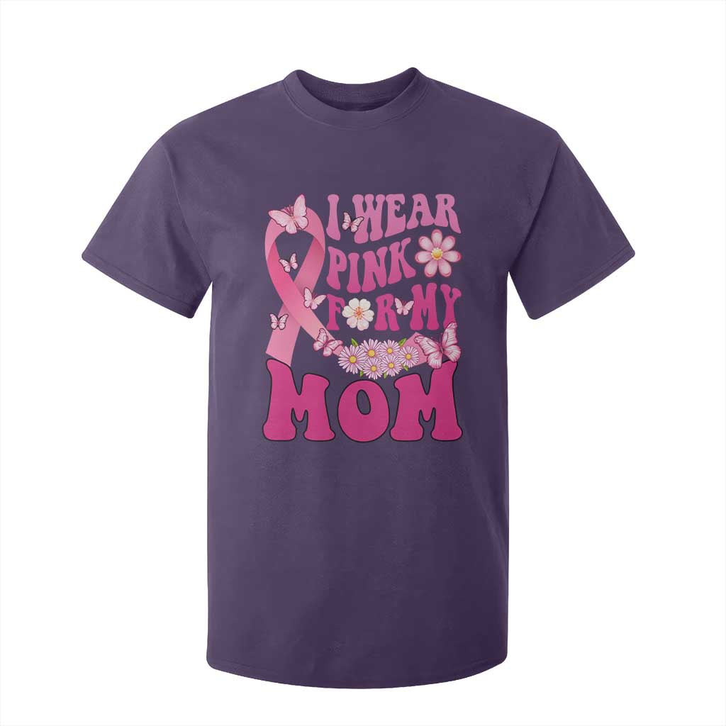 Breast Cancer Warrior Support Mama T Shirt For Kid I Wear Pink For My Mom Fighter
