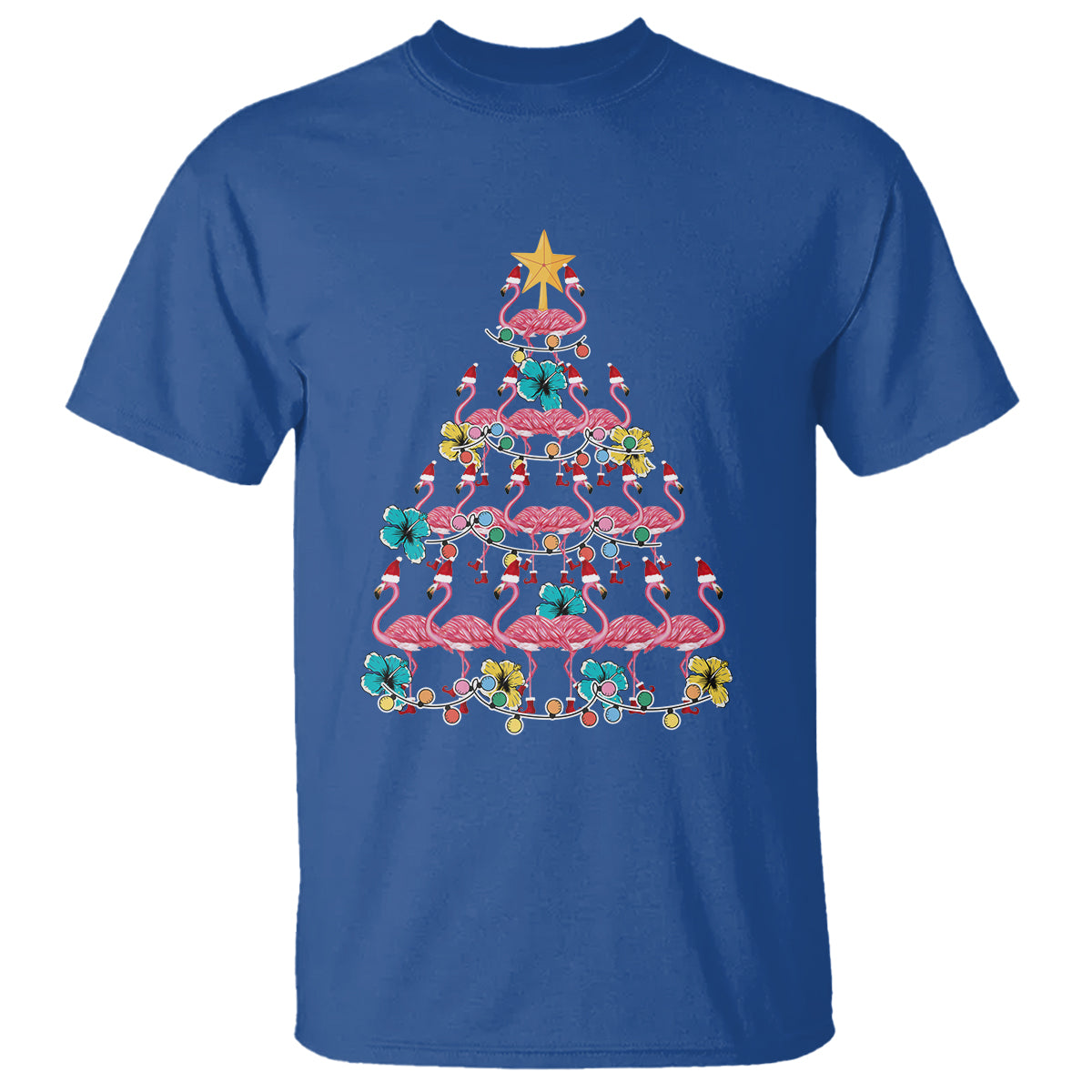 cute-pink-flamingo-christmas-tree-with-hibiscus-merry-xmas-t-shirt
