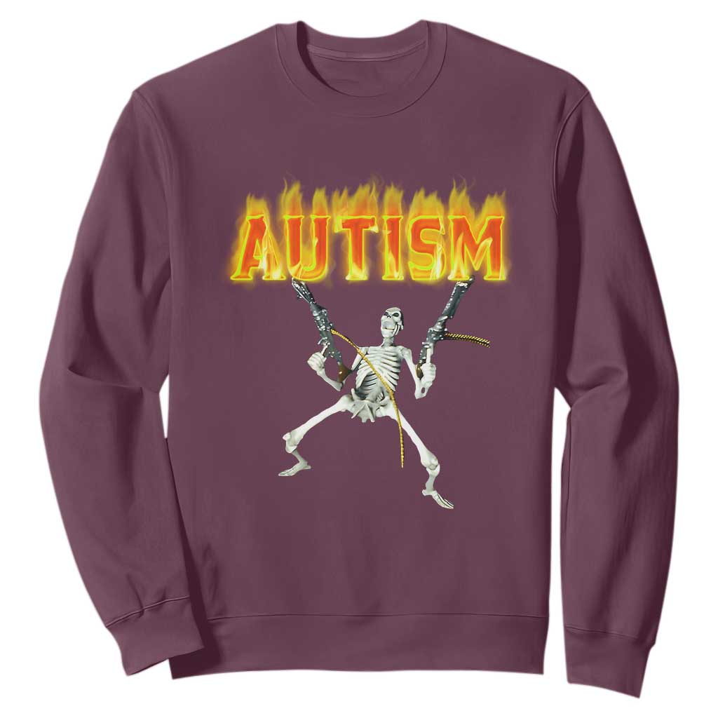 Autism Skeleton Sweatshirt Funny Oddly Specific Dank Meme