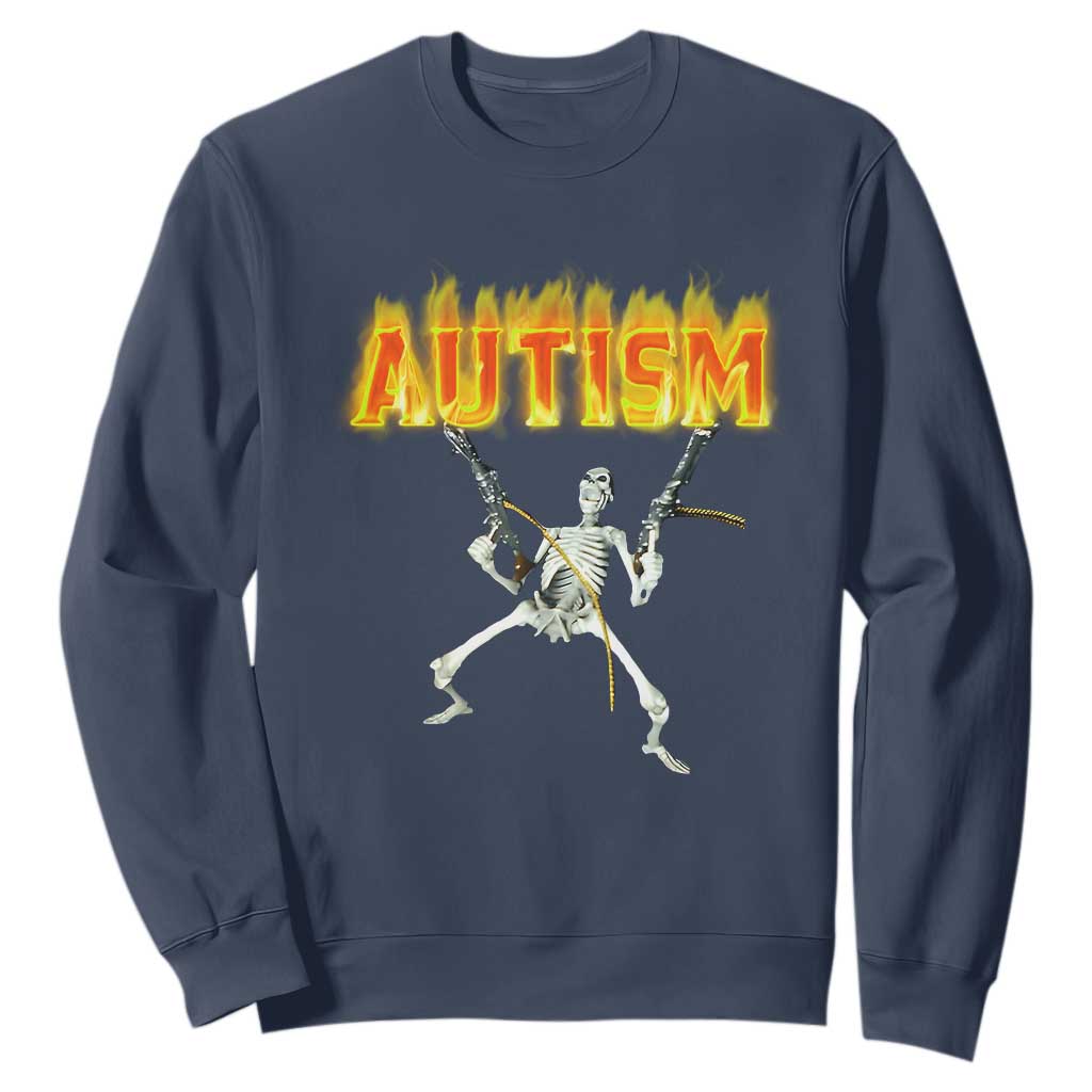 Autism Skeleton Sweatshirt Funny Oddly Specific Dank Meme