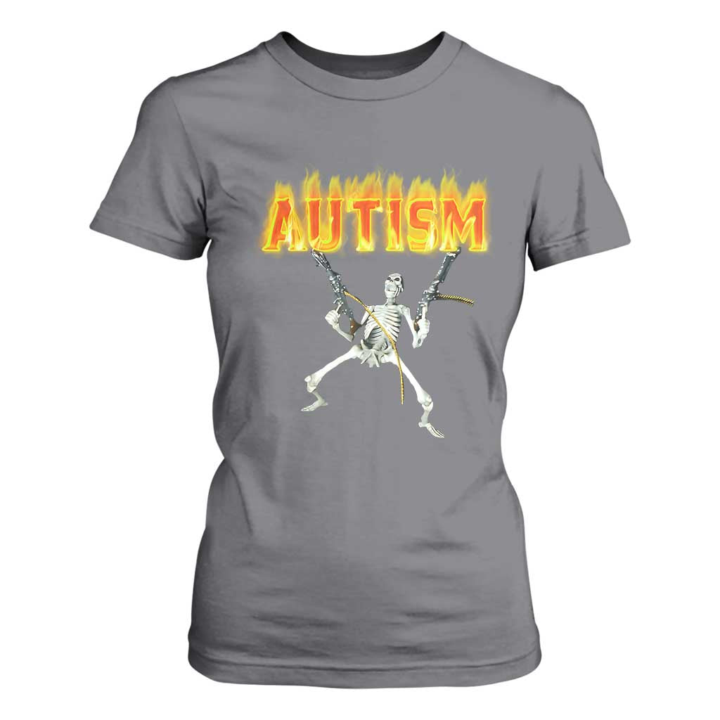 Autism Skeleton T Shirt For Women Funny Oddly Specific Dank Meme