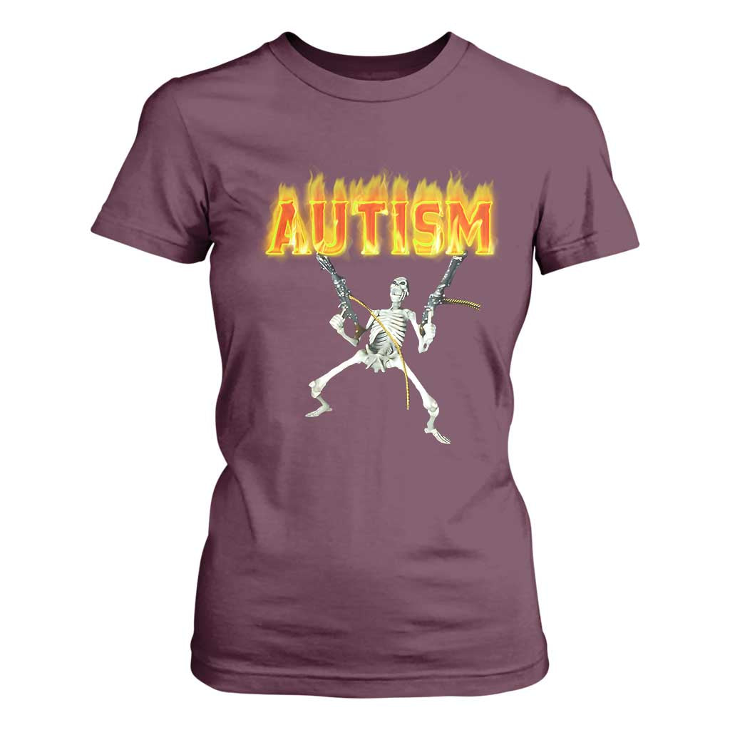 Autism Skeleton T Shirt For Women Funny Oddly Specific Dank Meme