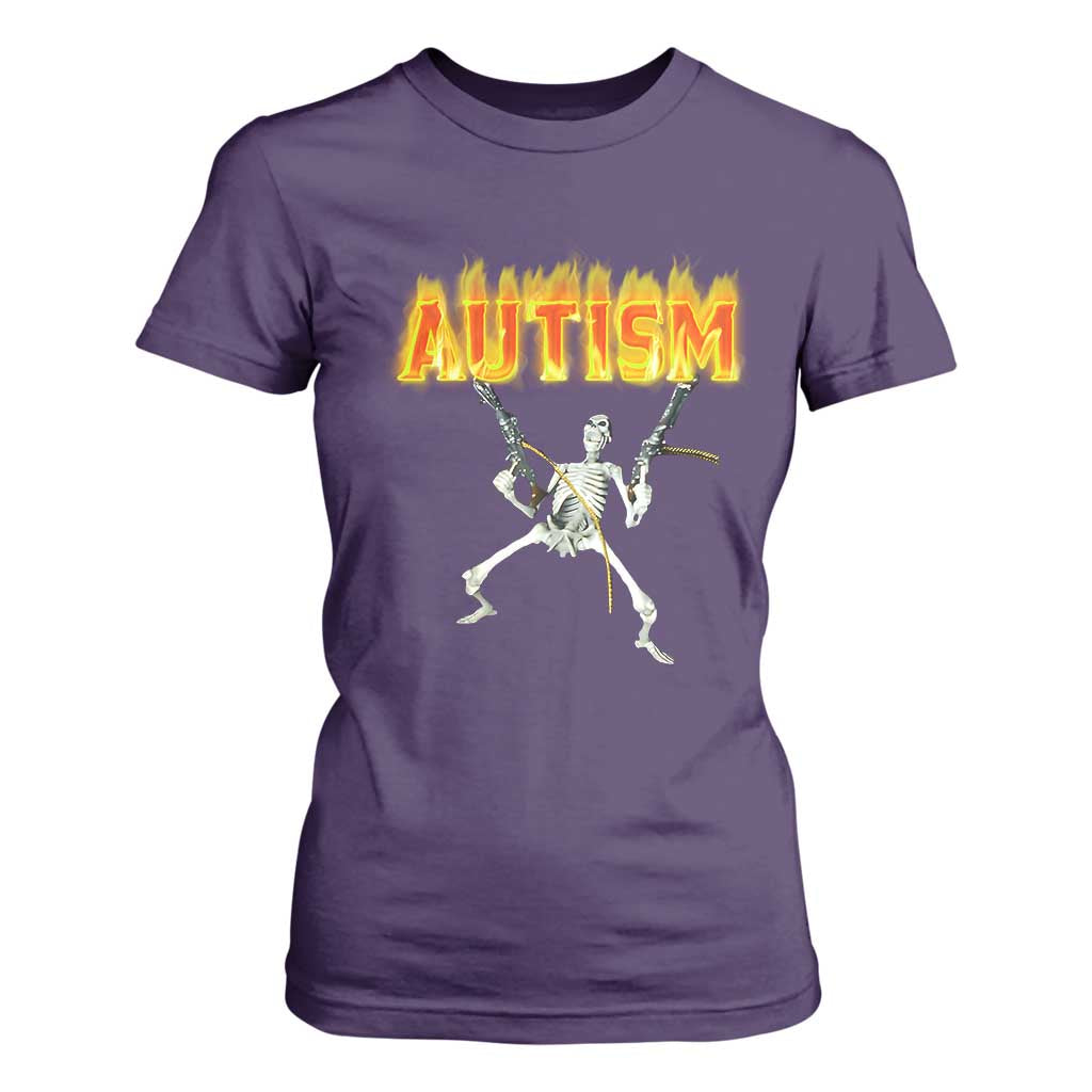 Autism Skeleton T Shirt For Women Funny Oddly Specific Dank Meme