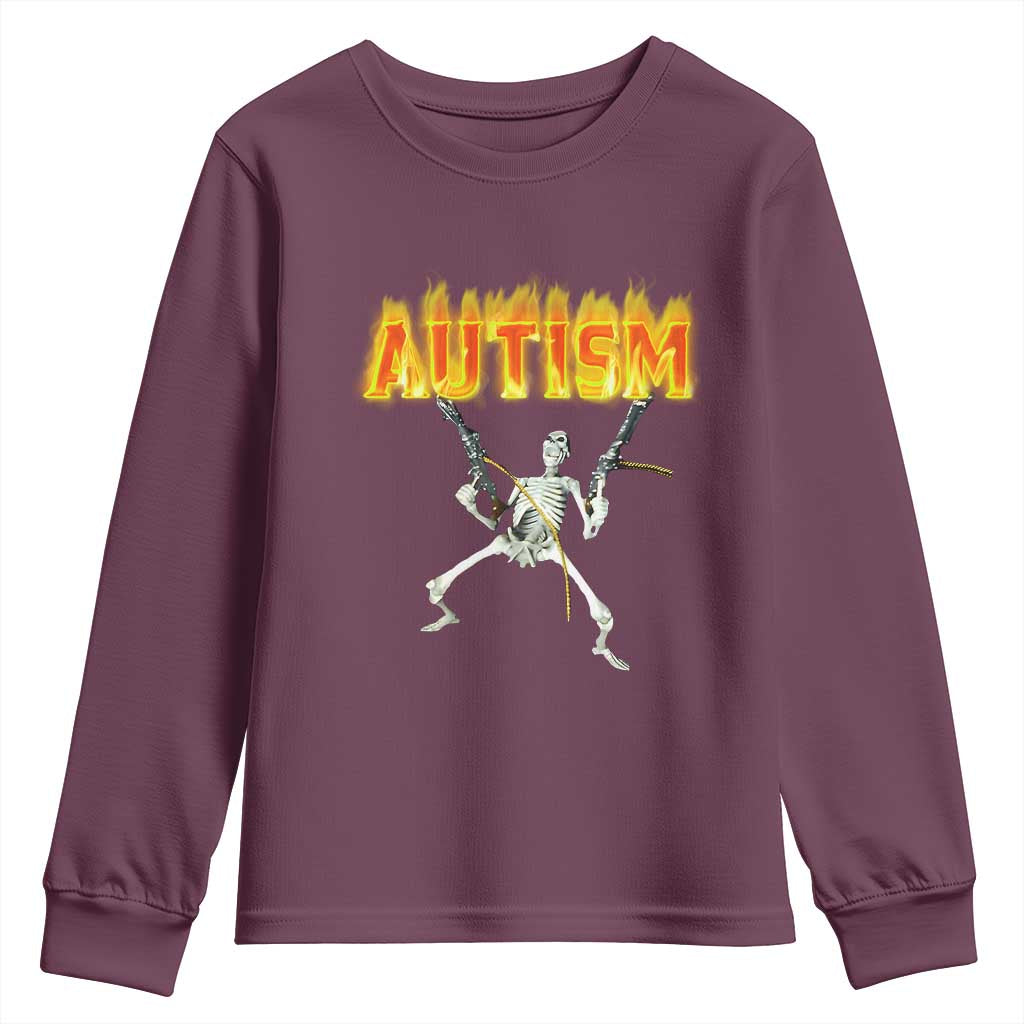 Autism Skeleton Youth Sweatshirt Funny Oddly Specific Dank Meme