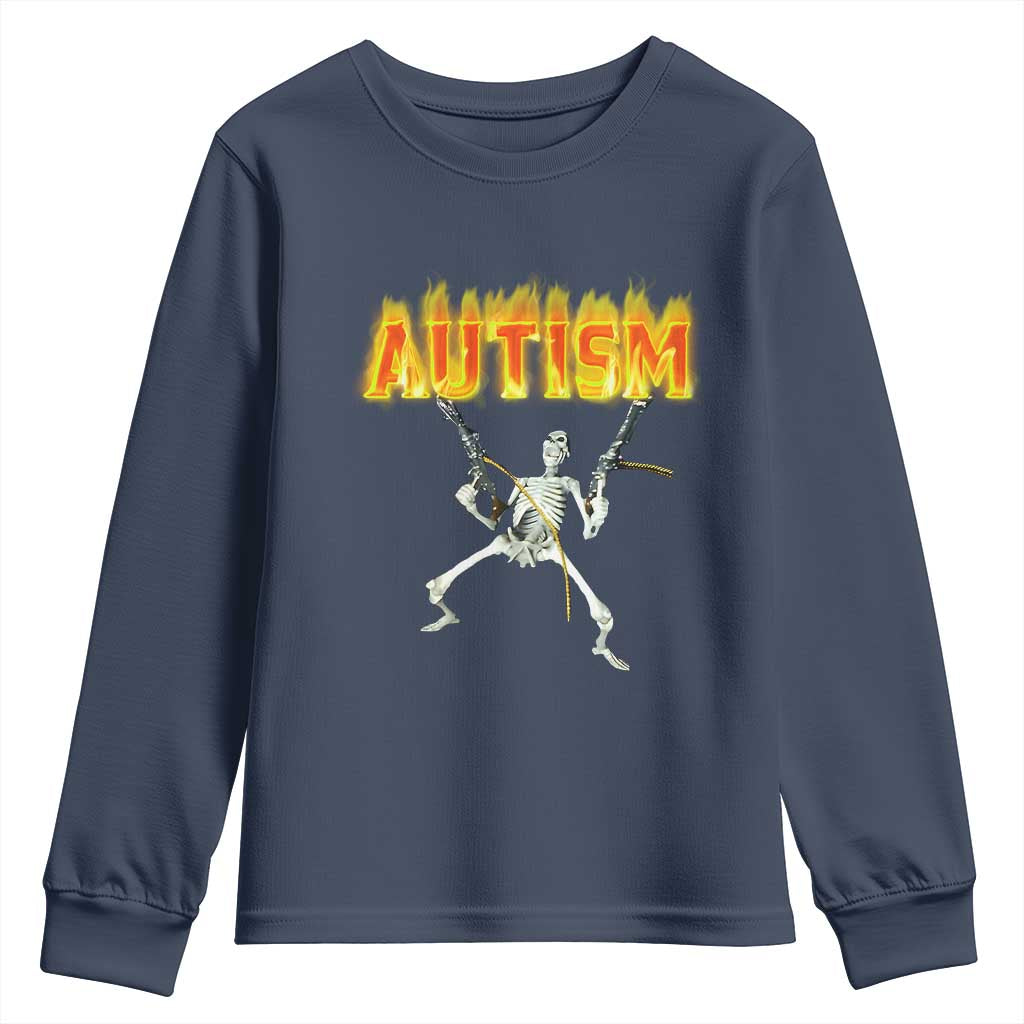 Autism Skeleton Youth Sweatshirt Funny Oddly Specific Dank Meme