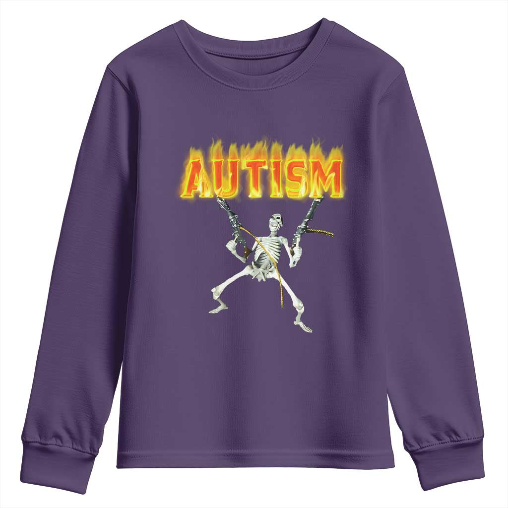 Autism Skeleton Youth Sweatshirt Funny Oddly Specific Dank Meme