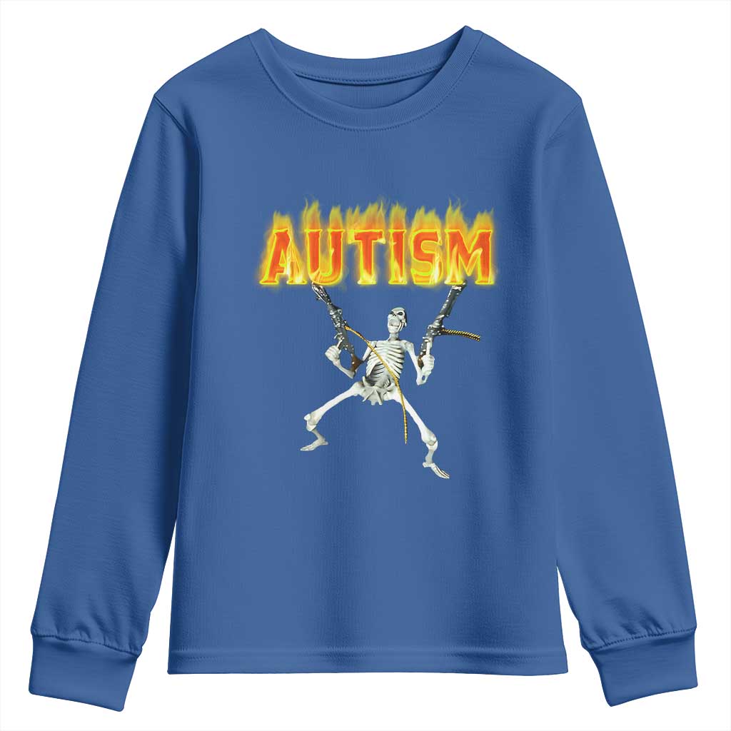Autism Skeleton Youth Sweatshirt Funny Oddly Specific Dank Meme