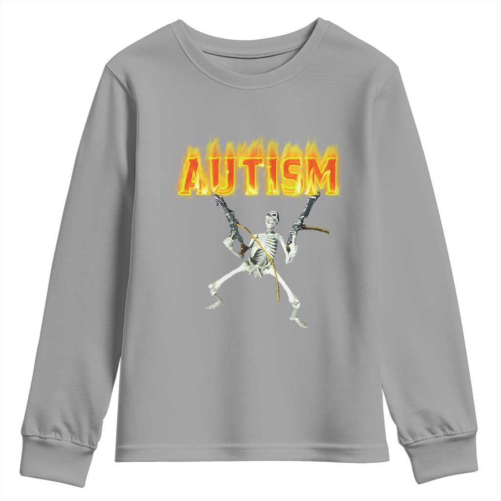 Autism Skeleton Youth Sweatshirt Funny Oddly Specific Dank Meme