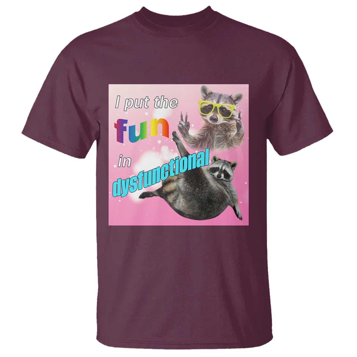 funny-raccoon-meme-t-shirt-i-put-the-fun-in-dysfunctional