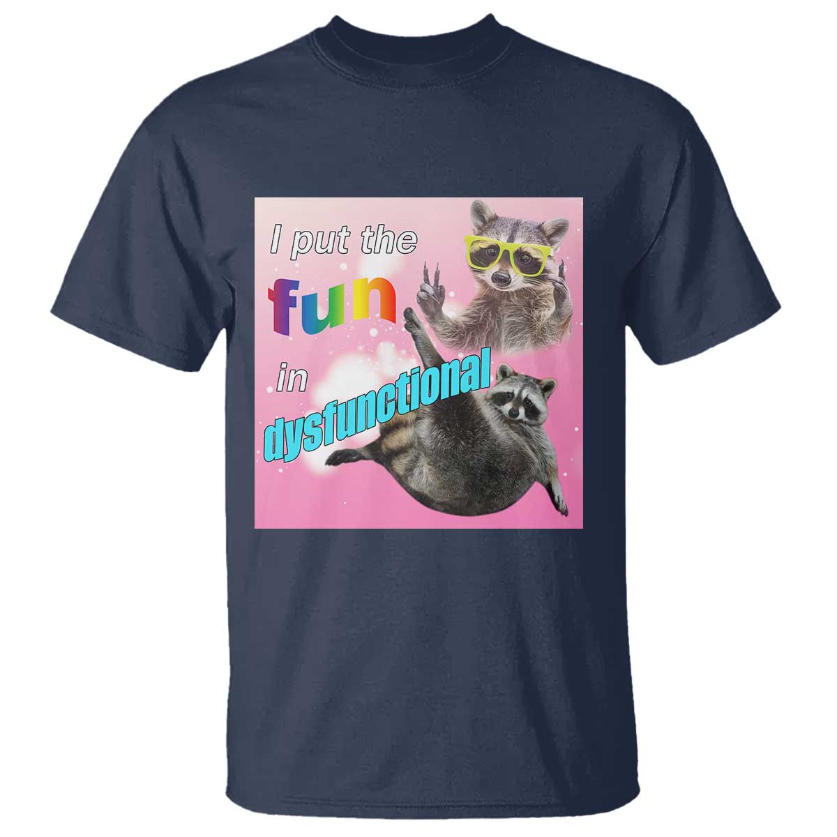funny-raccoon-meme-t-shirt-i-put-the-fun-in-dysfunctional