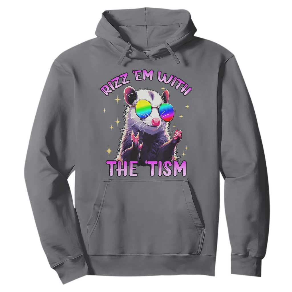 Funny Autism Opossum Hoodie Rizz Em With The Tism Meme Autistic