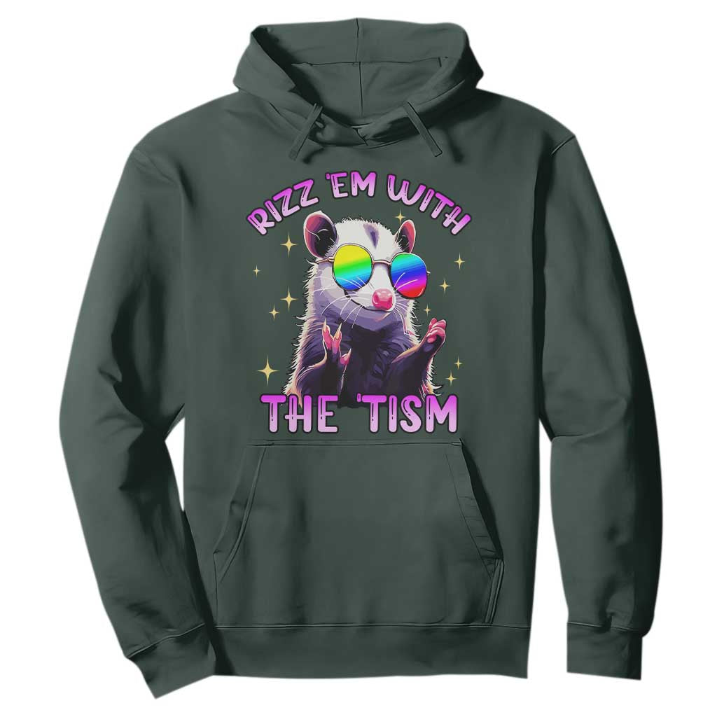 Funny Autism Opossum Hoodie Rizz Em With The Tism Meme Autistic