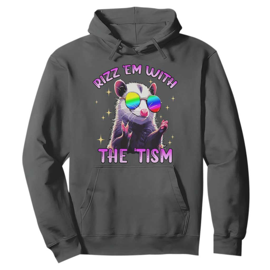 Funny Autism Opossum Hoodie Rizz Em With The Tism Meme Autistic