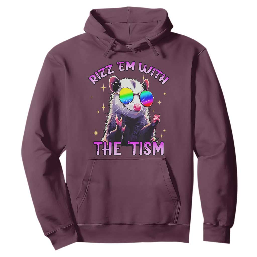 Funny Autism Opossum Hoodie Rizz Em With The Tism Meme Autistic