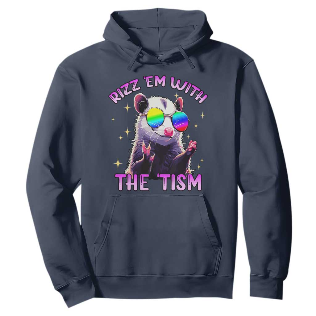 Funny Autism Opossum Hoodie Rizz Em With The Tism Meme Autistic