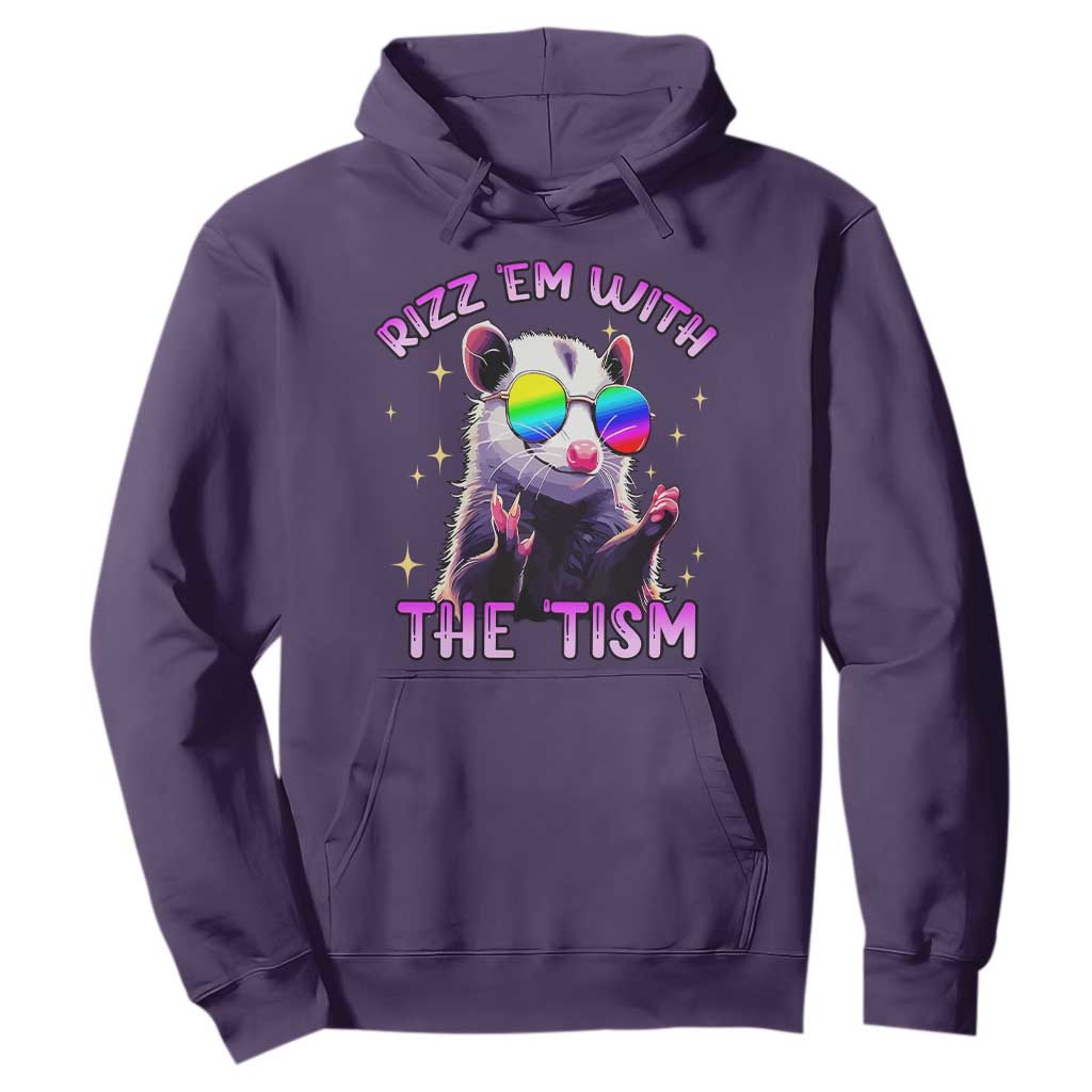 Funny Autism Opossum Hoodie Rizz Em With The Tism Meme Autistic