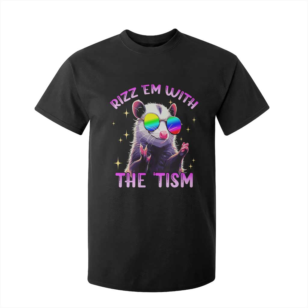 Funny Autism Opossum T Shirt For Kid Rizz Em With The Tism Meme Autistic