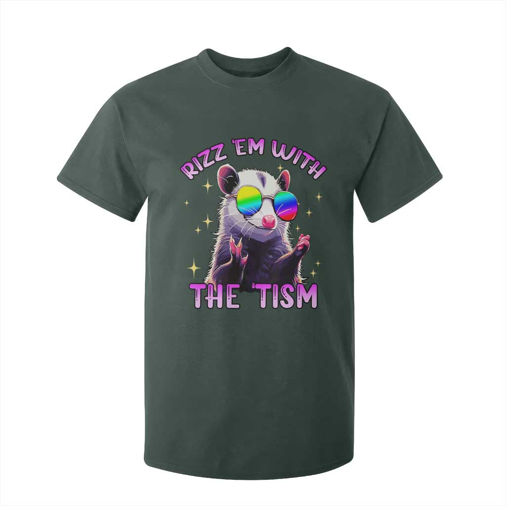 Funny Autism Opossum T Shirt For Kid Rizz Em With The Tism Meme Autistic