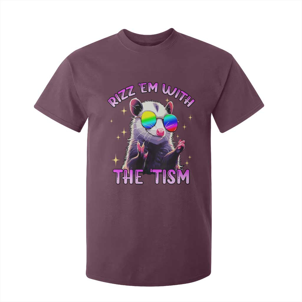Funny Autism Opossum T Shirt For Kid Rizz Em With The Tism Meme Autistic